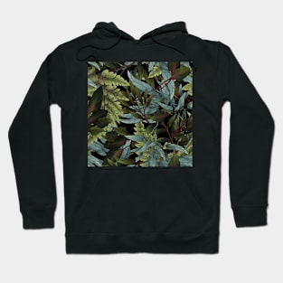 Forest leaves on black Hoodie